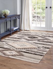 Myra Charcoal/ Grey/ Ivory Area Rug 8x10