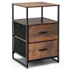 Industrial Style Design With 2 Fabric Organizer Unit Drawers Dresser