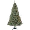 6.5 ft Pre-Lit Madison Pine White Artificial Christmas Tree, Clear Incandescent Lights