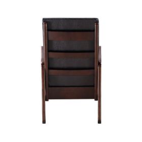 Raina Rocking Chair; Dark Brown PU & Espresso Finish