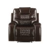 Braylon Recliner (Motion); Brown PU