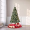 6.5 ft Pre-Lit Madison Pine Black Artificial Christmas Tree, Clear Incandescent Lights