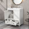 30" Bathroom Vanity with Sink;  Combo;  Cabinet with Doors and Drawer;  Solid Frame and MDF Board;  White