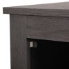 Set of 2 Nightstand, Bedside Furniture with X-Shaped Door, Bedroom End Table,Deep Gray