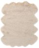 Beige Faux Fur Area Rug 2x3