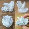 3 Pcs Simulation Dinosaur Drawer Knobs Resin Triceratops Closet Pulls Furniture Handle Hardware, White