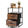 Industrial Style Design With 2 Fabric Organizer Unit Drawers Dresser