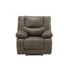 Harumi Recliner (Power Motion); Gray Leather-Aire YJ