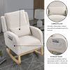 [Video] Welike 27.5 "W Modern Accent High Back Living Room Casual Armchair Rocker with One Lumbar Pillow, Two Side Pockets.