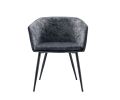 Taigi 3Pc Pack Chair & Table; Gray Velvet & Black