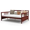 Full Size Metal Daybed Frame with Guardrails