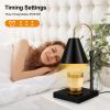 Candle Warmer Lamp with Timer, Dimmable and Adjustable Height, Wooden Base