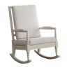 Tristin Rocking Chair in Cream Fabric & White