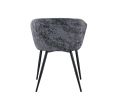 Taigi 3Pc Pack Chair & Table; Gray Velvet & Black