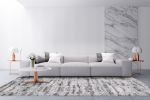 Milano Washable Manhattan Silver Woven Area Rug