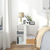 3-Tier Narrow Side Table with Storage Shelf