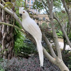 Simulation Animal Parrot Tree Landscaping Decoration (Option: 35CM White Parrot)