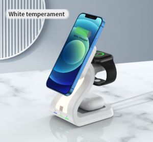 Magnetic Suction Multifunctional Integrated Wireless Charging (Color: White)