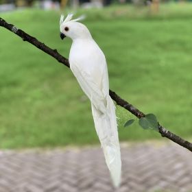 Simulation Animal Parrot Tree Landscaping Decoration (Option: 25CM White Parrot)