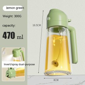 Glass Kitchen Leak-proof Oil Bottle (Option: Lemon Green)