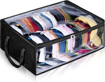 Large Capacity Double Row Plush Storage Bag (Option: Black-50.8x40.6x17CM)