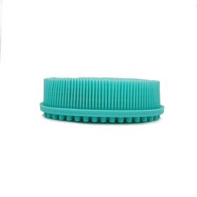 Silicone Bath Brush Double-sided Massage (Option: Flat Green)