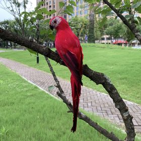 Simulation Animal Parrot Tree Landscaping Decoration (Option: 35CM Red Parrot)