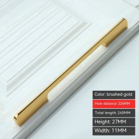 Modern Minimalist Aluminum Alloy Door Handle (Option: 224 Hole Spacing)