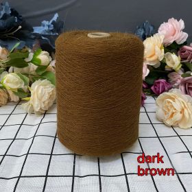 Rabbit Fleece Soft Skin-friendly Hand-woven Fine Woolen Yarn (Option: Dark Brown 500g)