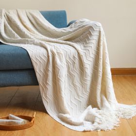 Sofa Cover Cover Blanket Thickened (Option: Beige-127x152CM)