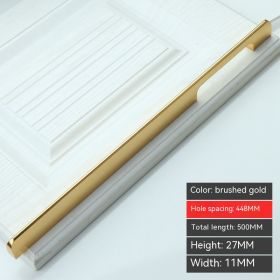 Modern Minimalist Aluminum Alloy Door Handle (Option: 500 Long 832 Brushed Gold)