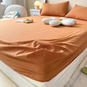 Cream Style Washed Cotton Three-piece Bedspread Fully Surrounded (Option: Caramel-150cmx200cm 3pcs)