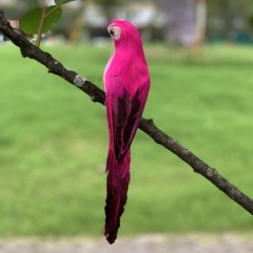 Simulation Animal Parrot Tree Landscaping Decoration (Option: 25CM Rose Red Parrot)