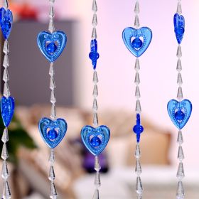 Household Plastic Crystal Acrylic Door Chain Decoration (Option: Transparent blue-100x90)