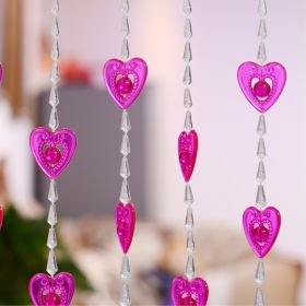 Household Plastic Crystal Acrylic Door Chain Decoration (Option: Transparent rose-70x190)