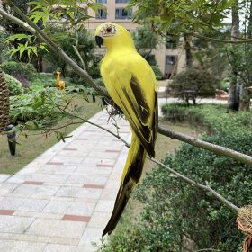 Simulation Animal Parrot Tree Landscaping Decoration (Option: 35CM Yellow Parrot)