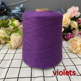 Rabbit Fleece Soft Skin-friendly Hand-woven Fine Woolen Yarn (Option: Violet 500g)