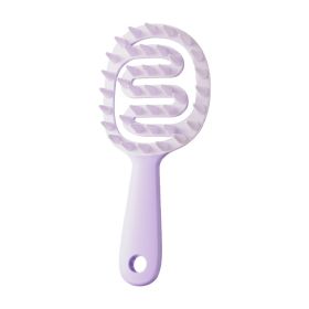 Massage Comb Soft Glue Scalp Meridian Anti-itching Cleaning (Option: Taro Purple)