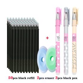 Cartoon Erasable Grinding Magic Erasable Gel Pen (Option: Suit-Black Suit 3)