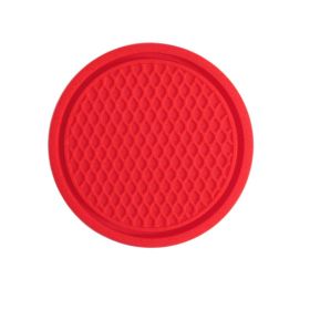 Cross-border Car Coaster A Large Number Of Spot Car PVC Heat Insulation Non-slip Mat Car Water Cup Mat (Option: Red-1PC)