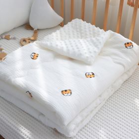 Children's Pure Cotton Wrinkled Gauze And Bean Down Quilt (Option: Smiling Tiger-Spring And Summer)