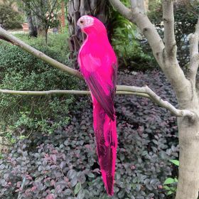 Simulation Animal Parrot Tree Landscaping Decoration (Option: 35CM Rose Red Parrot)