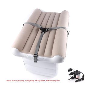 Portable Baby And Children's Long-distance Bus, High-speed Rail, Airplane, Travel Inflatable Bed (Option: Grey-Electric pump)