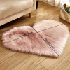 1pc Heart-Shaped Faux Sheepskin Area Rug - Soft and Plush Carpet for Home, Bedroom, Nursery, and Kid's Room - Perfect for Home Decor and Comfort