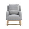 [Video] Welike 27.5 "W Modern Accent High Back Living Room Casual Armchair Rocker with One Lumbar Pillow, Two Side Pockets,Teddy.