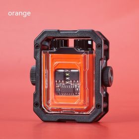 Windproof Rotating Gyro USB Charging Lighter (Color: ORANGE)