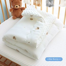 Children's Pure Cotton Wrinkled Gauze And Bean Down Quilt (Option: Star Bunny-Spring And Summer)