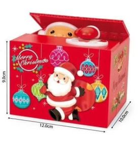 Music Steal Money Cat Coin Bank Money Box Christmas Gift (Option: Santa Claus)