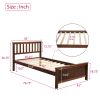 Twin Size Wood Platform Bed with Headboard,Footboard and Wood Slat Support