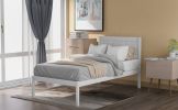 Wood Platform Bed Twin size Platform Bed with Headboard